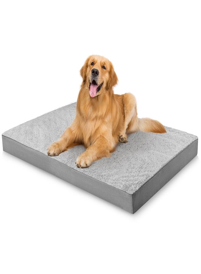 Simple Trending Orthopedic Dog Bed for Large Dogs, Egg Crate Foam & Removable Cover, Washable Pet Bed, 36 x 27 Inch, Gray - Image 1